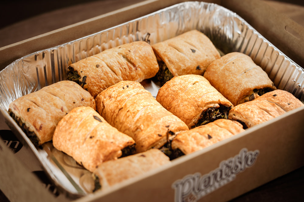 vegetarian spinach and ricotta puff rolls for office catering, events, and parties in Sydney and the Blue Mountans